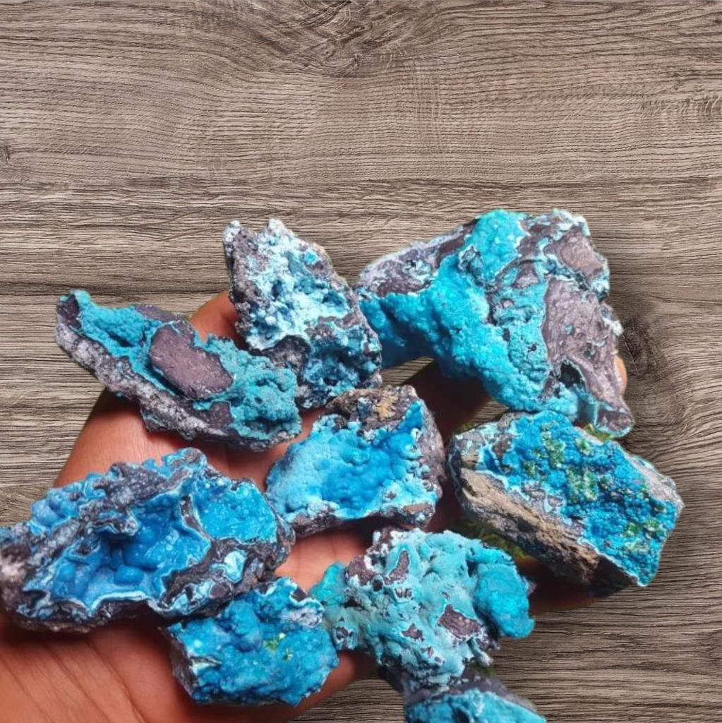 Natural Chrysocolla Rough, Loose Gemstone Raw Crystal, Untreated Mineral Rough, 25-55 MM Size Rough. Chrysocolla Specimens Gemstone Raw.