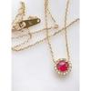 Used K18 Rose Cut Ruby Necklace