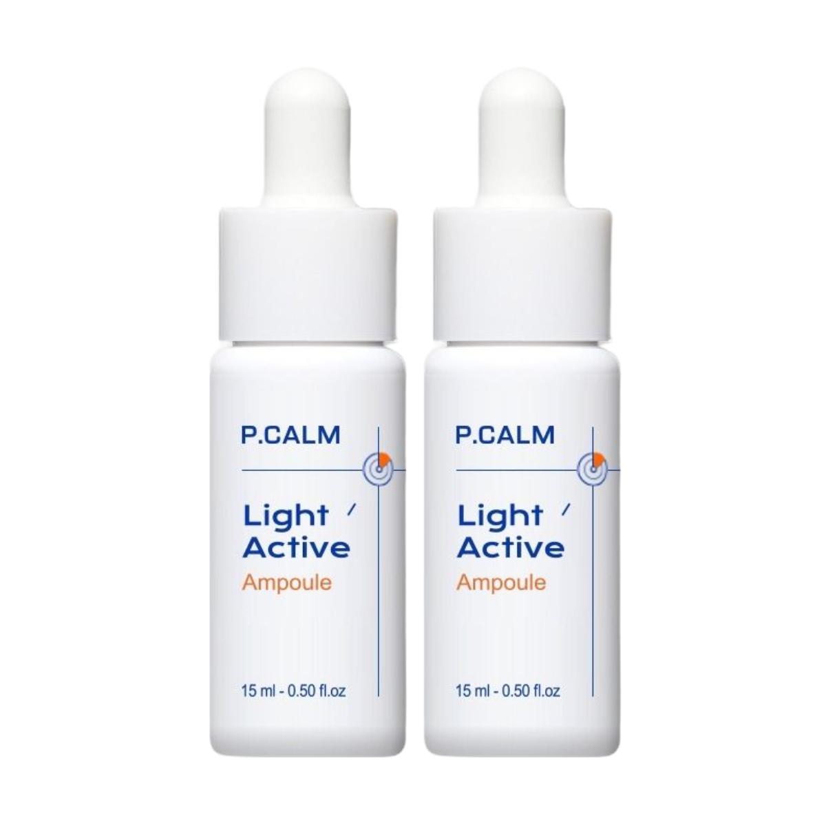 

P.CALM Light Active Ampoule Duo (15ml x 2), Brightening & Dark Spot Care, Korean Skincare