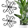 4Pcs Hanging Plant Stand Anti-Toppling Support Pole Plastic Hooks Fixator Flower Hydroponic Folding Fixed Garden Accessories