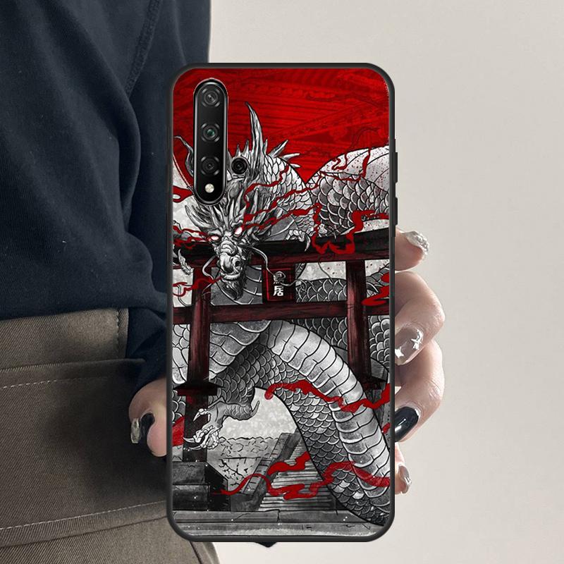 Japanese Dragon For Huawei Nova 9 10 SE 5T 12s 12i 11i Y91 Y90 Y60 Y70 Y72 Y61 P20 P40 P30 Lite P60 Pro Case