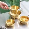 Golden Double Handle Bowl, Stainless Steel Bowl, Used for Fruit Salad, Snacks, Tableware, Seasonings, and Kitchen Food Plates.