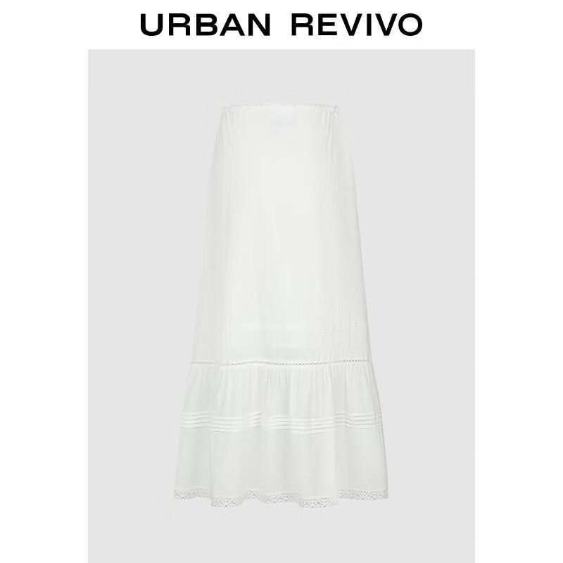 UR Women s Lace-Trim A-Line Midi Skirt S