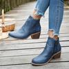 Autumn Coarse Heel Medium Heel Round Head Chelsea Boots Children's Side Zipper Hollow Fashion Women's Boots