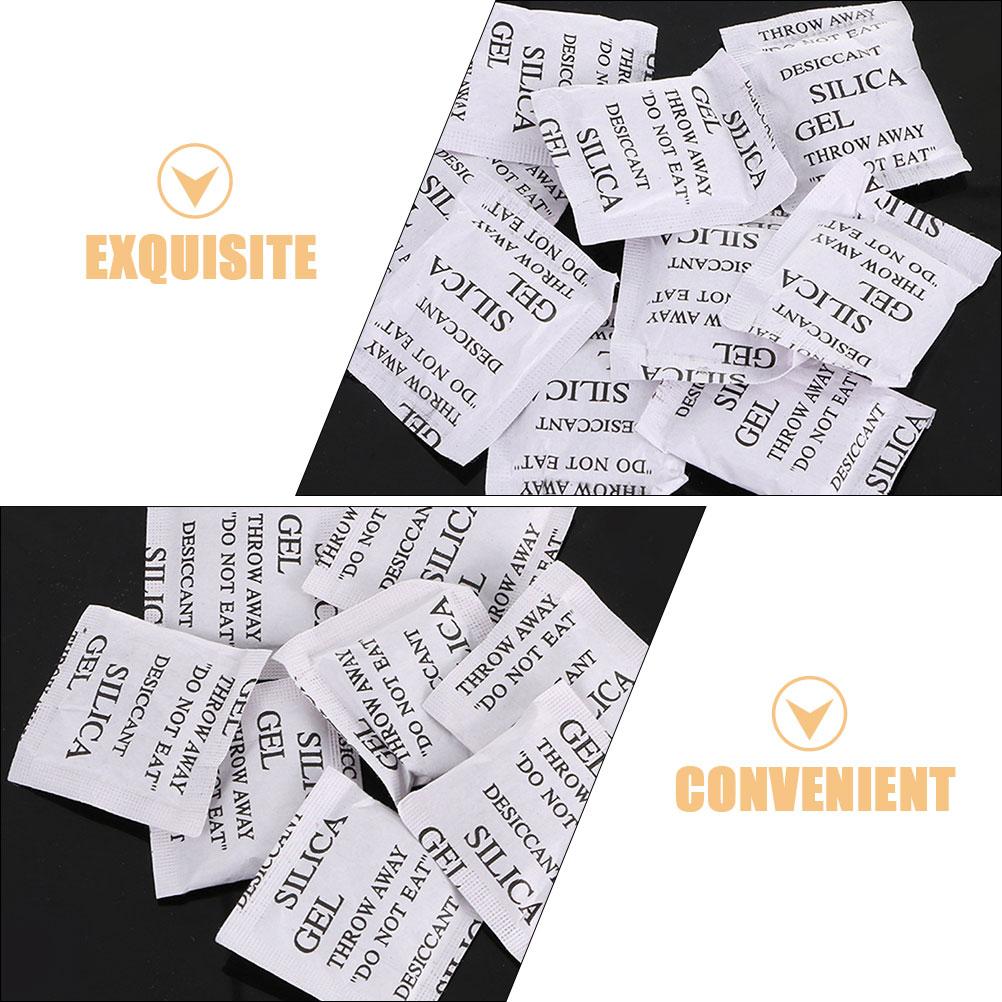 100 Pezzi Bustine Essiccanti in Gel di Silice Sacchetti Assorbi Umidità Bustine Assorbi Umidità Deumidificatore Per Cassetto Gioielli Orecchini