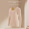 Women's Pure Cotton Long-Sleeve Thermal Sweater - Round Neck, Autumn/Winter Warm Top