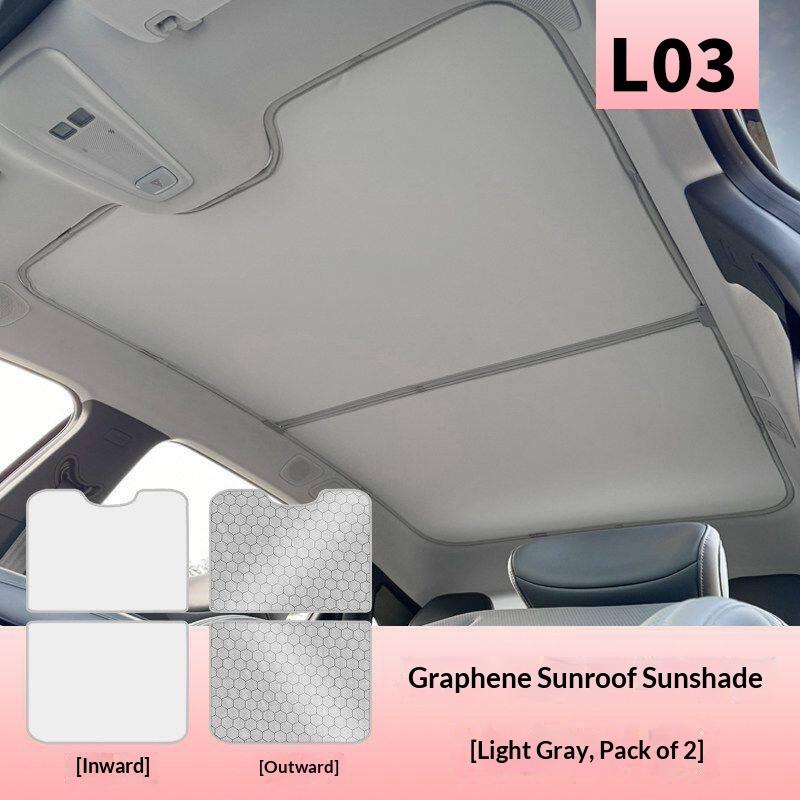 Pour Xpeng MONA L03 Pare-soleil de toit ouvrant panoramique Auvent de toit Bouclier d'isolation thermique et de protection solaire Accessoires d'intérieur de voiture