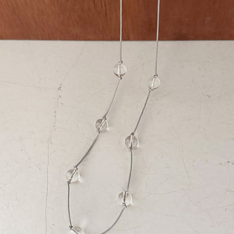 August Harmony Quartz Pompom String Necklace