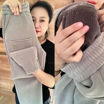 Women's Lamb Wool Harem Pants - Small, Warm, Slim Fit, Casual Autumn/Winter Style, Loose & Versatile.