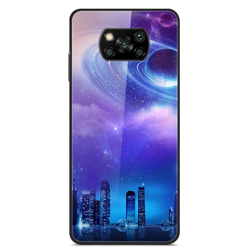 Glass Back Cover For Xiaomi Poco X3 Pro Poco X3 NFC Case Tempered Glass Case For Xiaomi Mi 10T Lite Case Funda POCO X 3 PRO Case