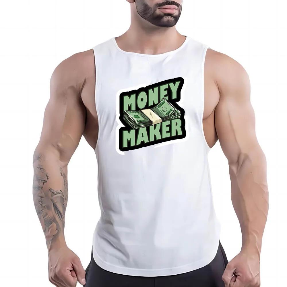 Gilet girocollo sportivo casual da uomo adulto Four Seasons Grafica creativa Stampa 2D T-shirt senza maniche traspirante alla moda