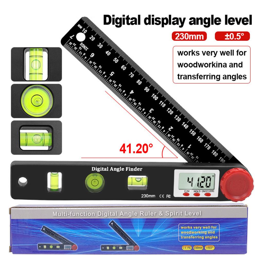 4in1 LED Digital Display Angle Ruler Spirit Level Carpenter Protractor Tool