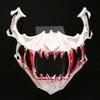 Men's Halloween Blood Half-Face Mask Horror Skeleton Dragon Tiger Wolf Carnival Party Cosplay Prop Men's Halloween Costume