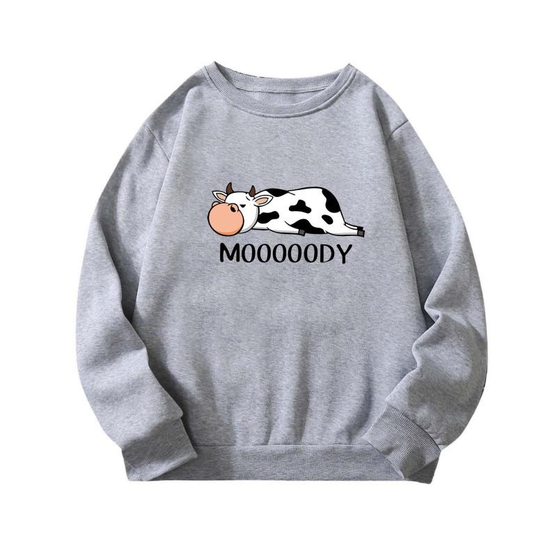 Womens Oversized Hooded Sweatshirt Casual Streetwear Long Sleeve Pullover With Animal Print