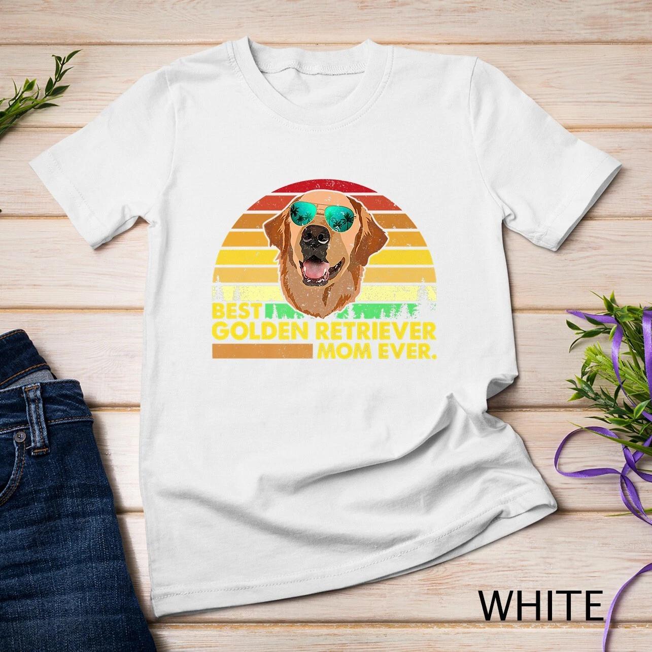 Vintage Best Golden Retriever Mom Ever Dog Mommy Mother T-Sh Unisex T-shirt 4XL