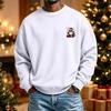 Men's Long Sleeve Neck Sweatshirt with Christmas Print, Holiday Pullover Top