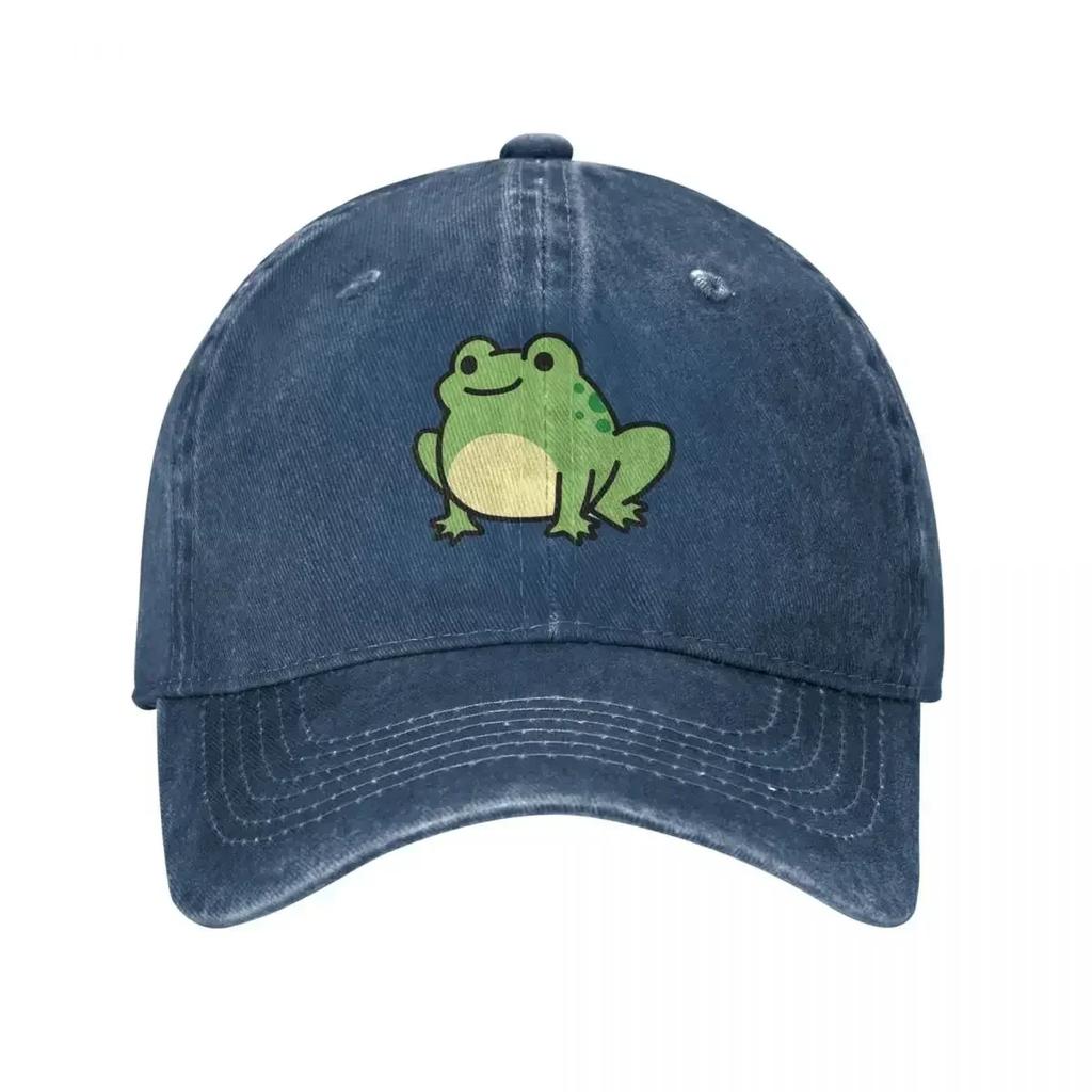 Frog Baseball Caps Snapback Denim Fabric Hats Outdoor Adjustable Casquette Sports Baseball Cowboy Hat for Unisex