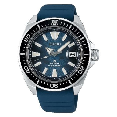 

Seiko PROSPEX Mechanical Automatic Watch, Made in Japan, Save the Ocean Special Edition Samurai Diver s 200m Diver s Watch with Sapphire Crystal, SRPF