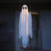 Halloween Hanging Swing Ghost Decor LED Adjustable Ghost Decorations Battery Powered Lighted Swing Pendant for Porch Yard Trees