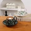 Hongyuetang Retro Keramik Kaffeetasse & Untertasse Set