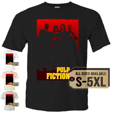 PULP FICTION T Shirt Tee V10 Movie Poster Vintage Natural Black White S To 5XL
