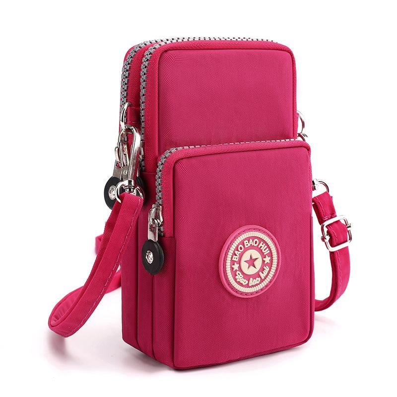 Korean Style Crossbody Phone Bag – Women's Fabric Pouch, Neck Hanging Sports Armband, Vertical Wrist Coin Purse