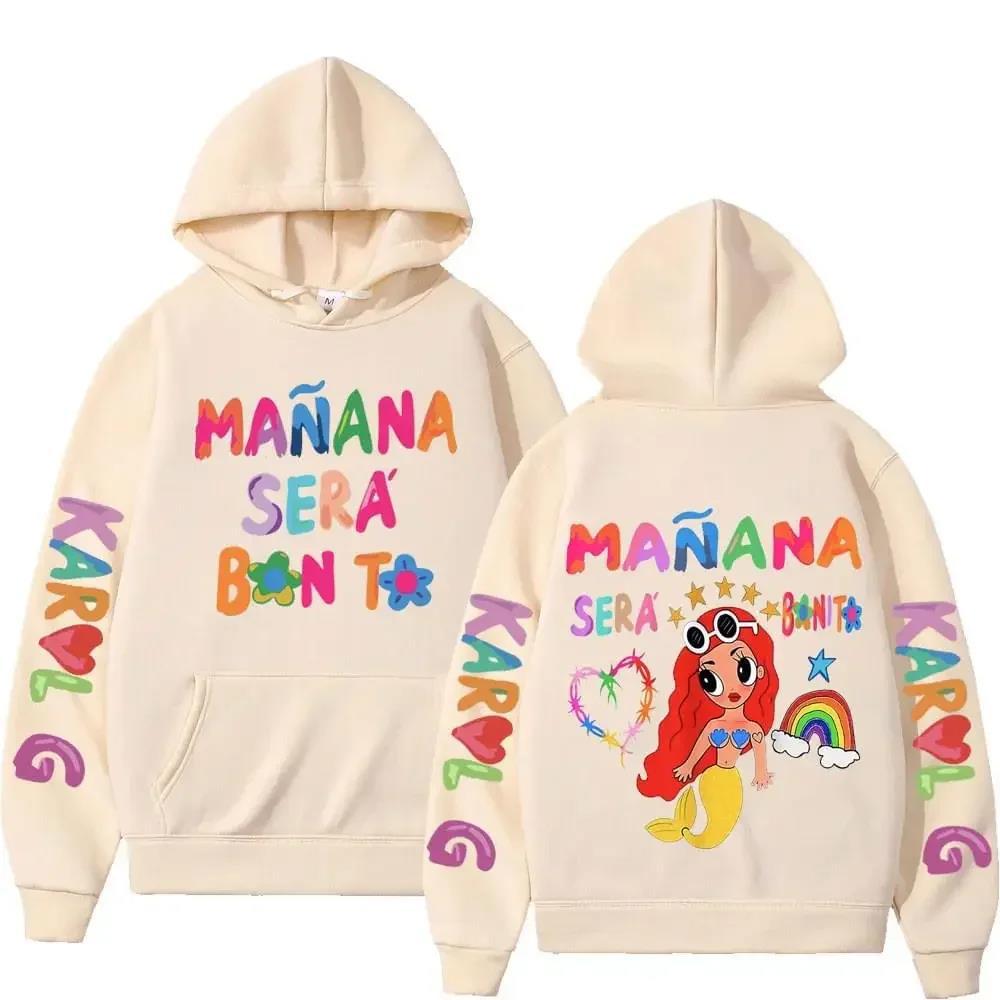 Female Singer Karol G Hoodies Manana Sera Bonito Printing Sweatshirt Unisex Autumn Winter Fleece Tops Male Sudaderas