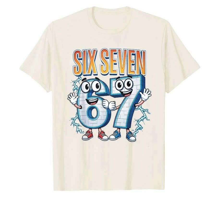 Funny T Shirts Meme Funny 67 Costume Six Seven 67 Tshirt For Unisex Women Print Cotton Short Sleeve Casual Loose Tops