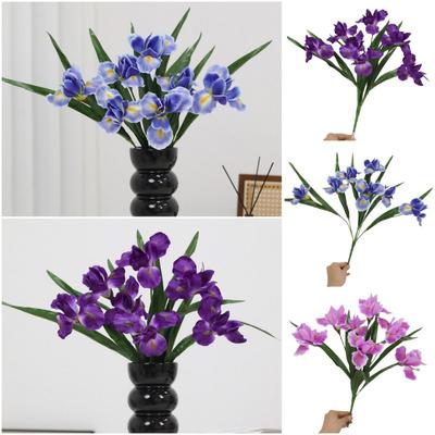 Multicolor Iris Artificial Flower Photo Props Scene Model Faux Flower Real Touch Simulation Fleur-de-lis Flower Desktop Ornament