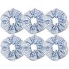 Sea Salt Blue Polka Dot Floral Plaid Large Hair Scrunchie Sweet and Versatile Fabric Hair Tie Hair Accessory