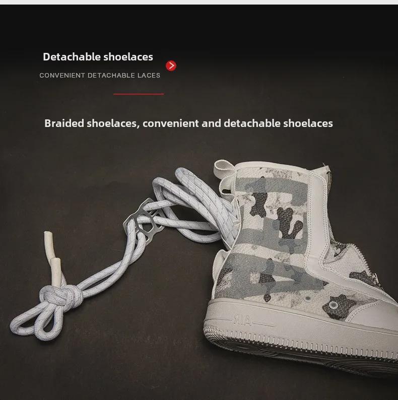 2025 Trendy High-Top Korean Style Couple Sneakers - Men's Large Size Fashion Sports Shoes for Spring & Autumn