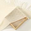 Women Knitted Cotton Tassels Shawl Triangle Scarf Woman Soft High Quality Wraps Travel Cape Femme Hollow Fashion Scarves
