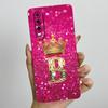 Back Cover For Huawei P30 ELE-L29 P 30 Pro VOG-L29 Crown Initial Letter Phone Case Liquid Soft Silicone Lens Protective Casing