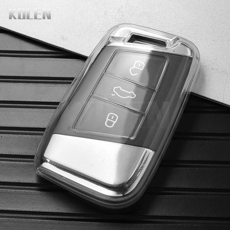 

Tpu Car Remote Key Case Cover Shell Fob For Vw Volkseagen Passat B8 Magotan For Skoda Superb A7 Kodiaq Seat Keychain Accessories