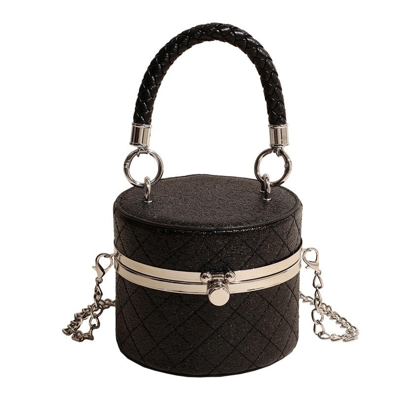 

Xiaoxiangfeng diamond bag 2025 new European and American fashion design handbag women s versatile messenger small round bag tide чёрный