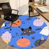 1pc Halloween Pumpkins Office Round Area Rug, Under Office Chairs Bedroom Living Room Home Decor, Room Deco
