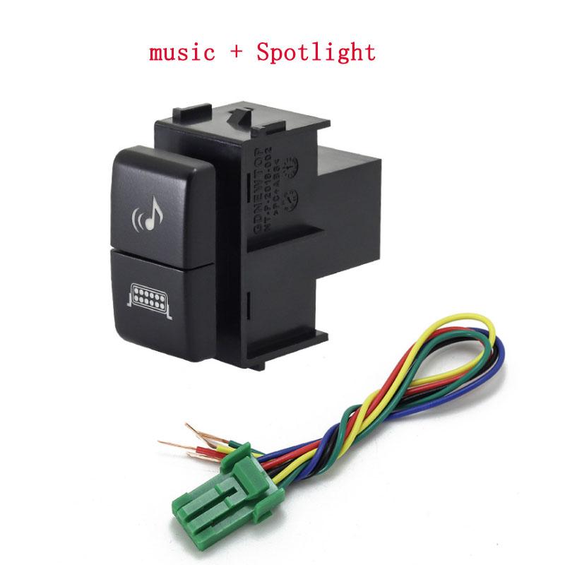 1pc Dual-schlüssel schalter dual schalter nebel lichter recorder radar musik DRL Differential Schalter Taste für Nissan Patrol Y61