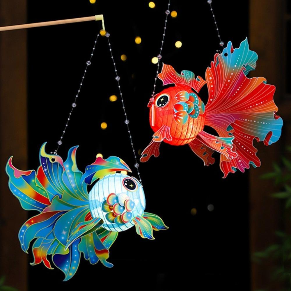 Chinese Style Goldfish Lantern Handmade Glowing Handheld Lantern  Festival