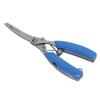 Fishing Pliers Multifunctional Stainless Steel Fishing Scissors with 2 Blades Braid Line Cutters Hook RemoverBlue
