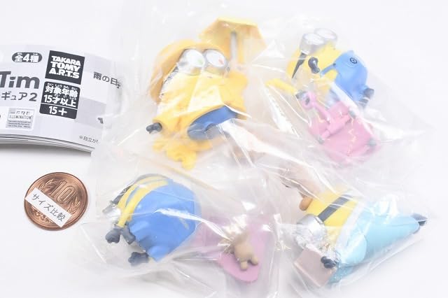 Minions Bob Tim Goodtime Figures 2 Set of Gachapon Capsule Toy + [Complete 4]