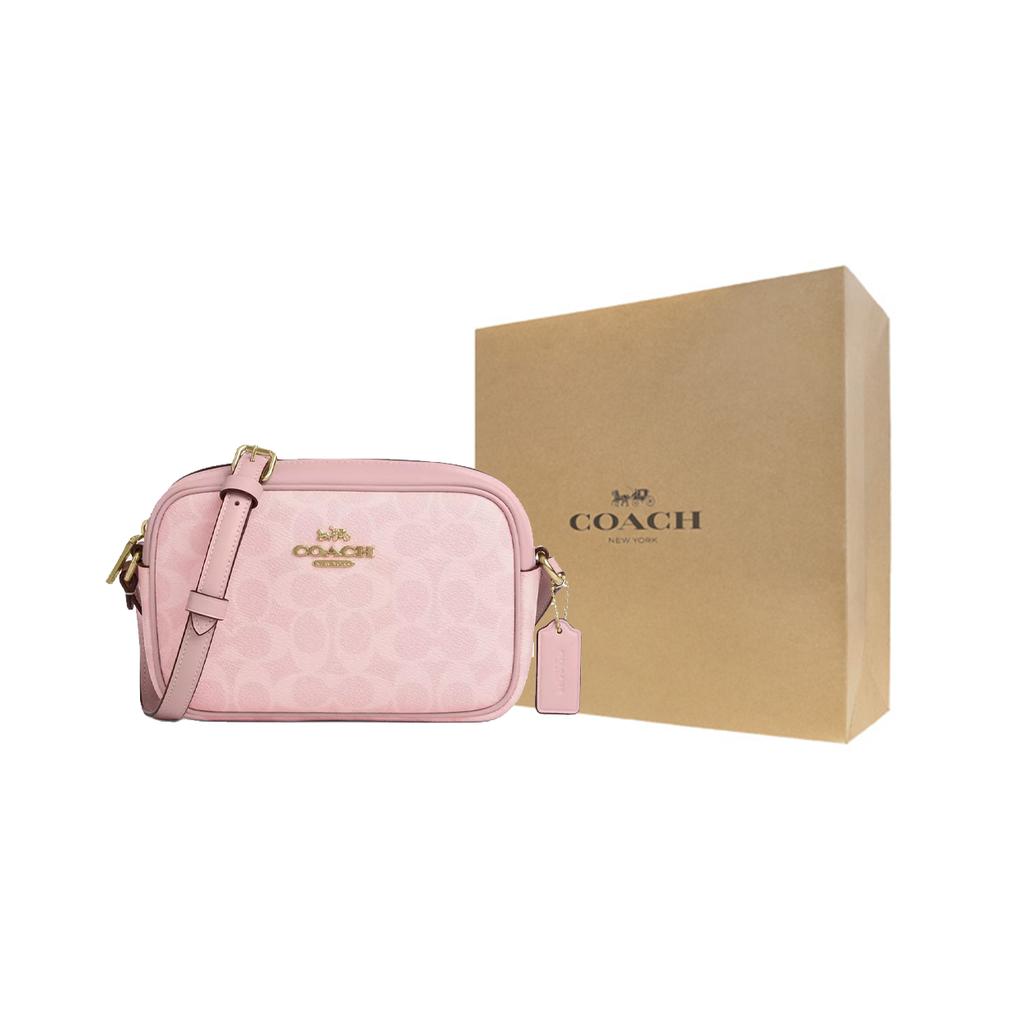 COACH Jamie Leather Camera Bag, Shoulder Bag Small Womens Pink