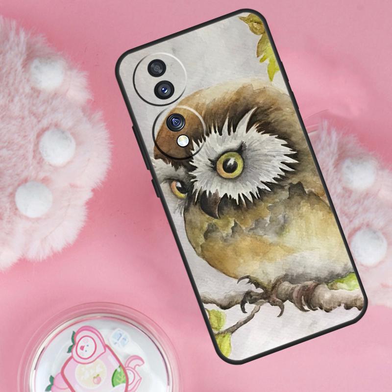 

Cartoon Owl Case For Honor Magic 7 Lite 5 6 Pro Honor 200 50 70 90 Lite X9b X9a X8b X8a X8 X9 X9c Cover Honor 200 Pro