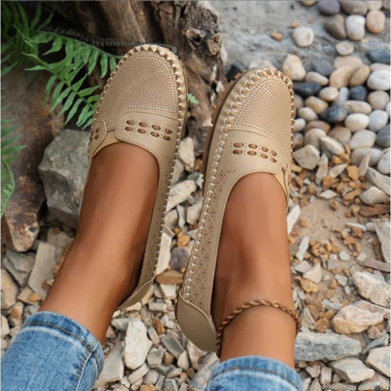 Large Size 44 Women Shoes Vintage Handmade Women's Flats Casual Shoes Ladies Flat Shoes Comfortable Slip On Female Loafers