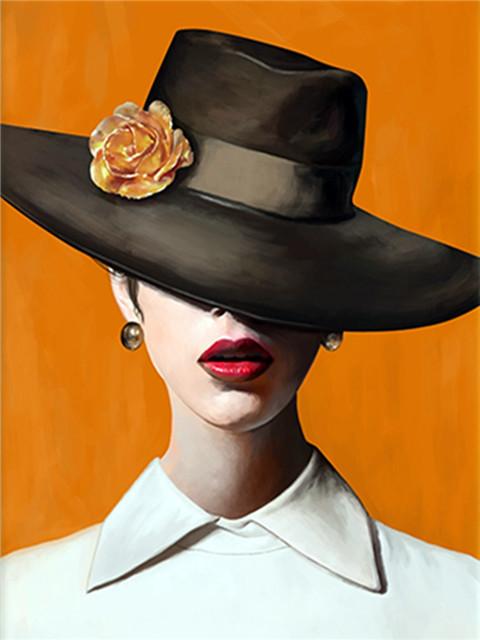 Tam Yuvarlak/Kare Matkap Elmas Nakış Şapka Kadın Mozaik El Yapımı Hediye Elmas Boyama Portre Mozaik İğne Ev Dekor