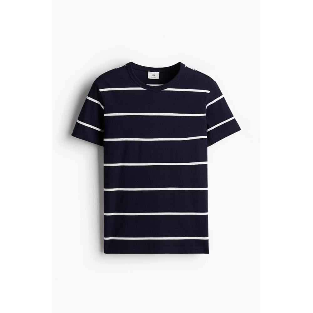 

Футболка HM Regular Fit Темно-синяя полоска