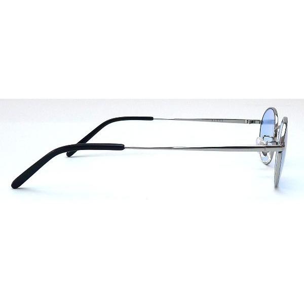 Used [Classic & intelligent oval sunglasses] BLESS ORIGINAL Classic Eight-SUN Silver / Blue