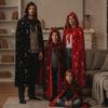 Tie Up Closure Star Moon Cape Soft Fabric Gothic Party Apparel Velvet Hooded Cloak  Fantasy Fans