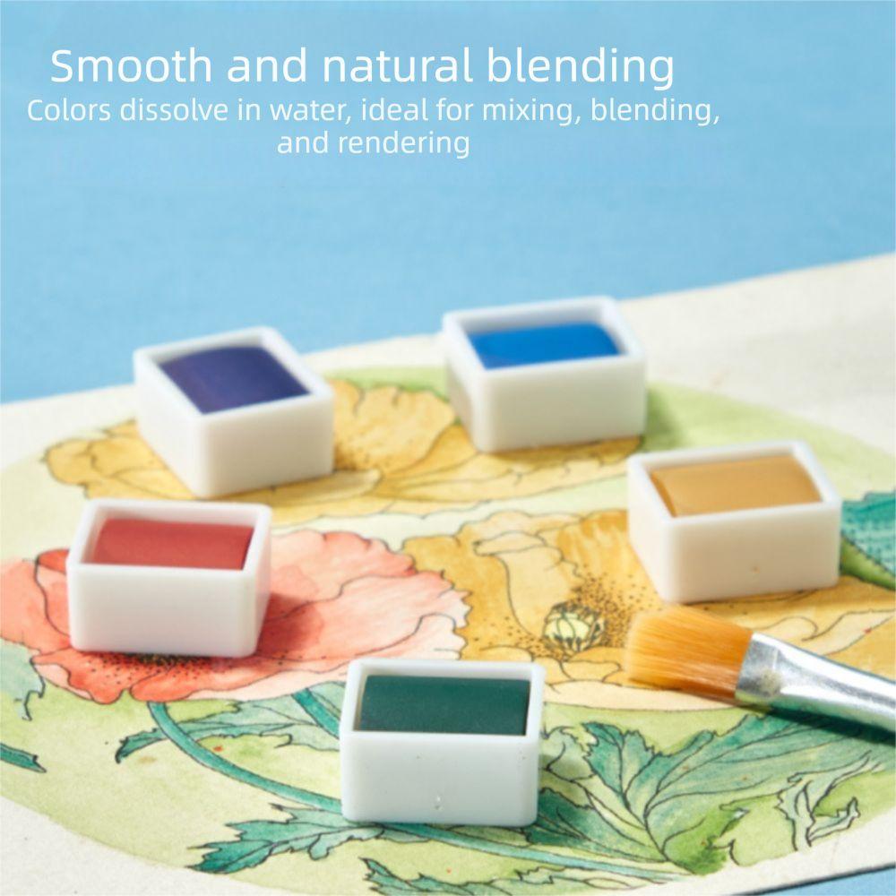 Solid Watercolor Water Color Pigment Kit Portable Artist Watercolor Paint For Students