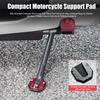 Bike Kickstand Extender Motorcycle Side Stand Pad Aluminum Alloy Enlarged Base for Electric Scooters Portable Secure Motorcycle Parking Accessory