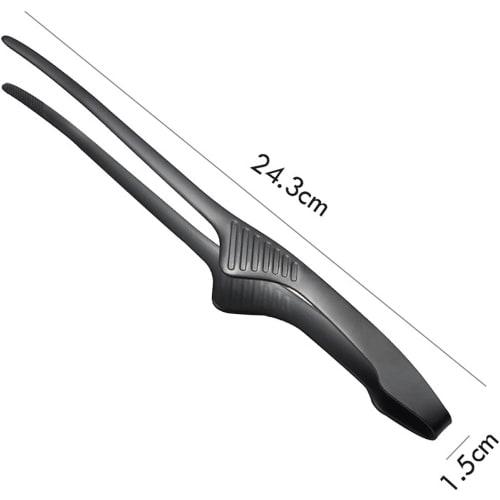 ziyue Stainless Steel Yakiniku Tongs, Freestanding, Camping, BBQ, Non-Slip, Serving Chopsticks, Pasta, Yakiniku Tongs (Set of 6 - B)